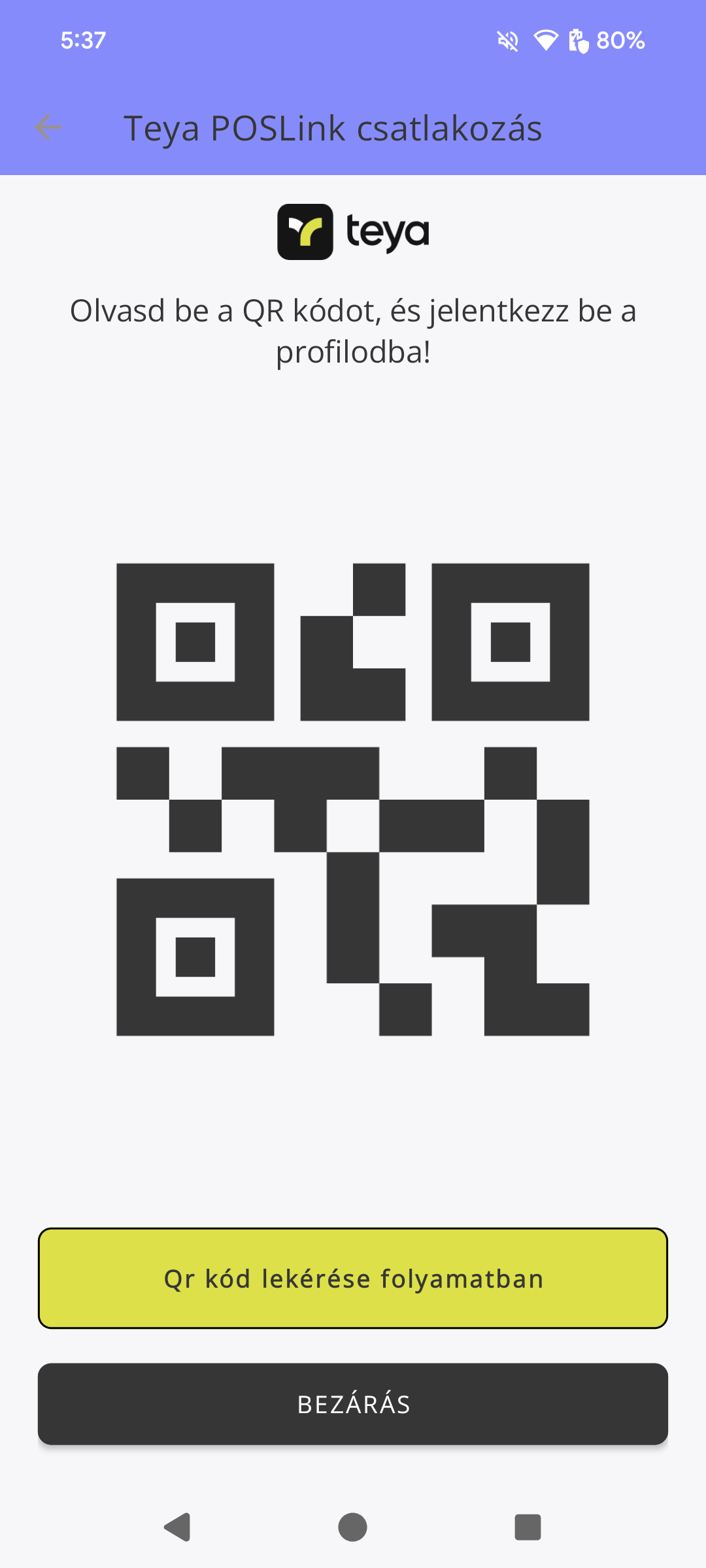 57. ábra Teya
bejelentkezés