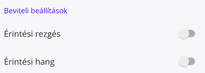62. ábra. Input feedback
beállítások