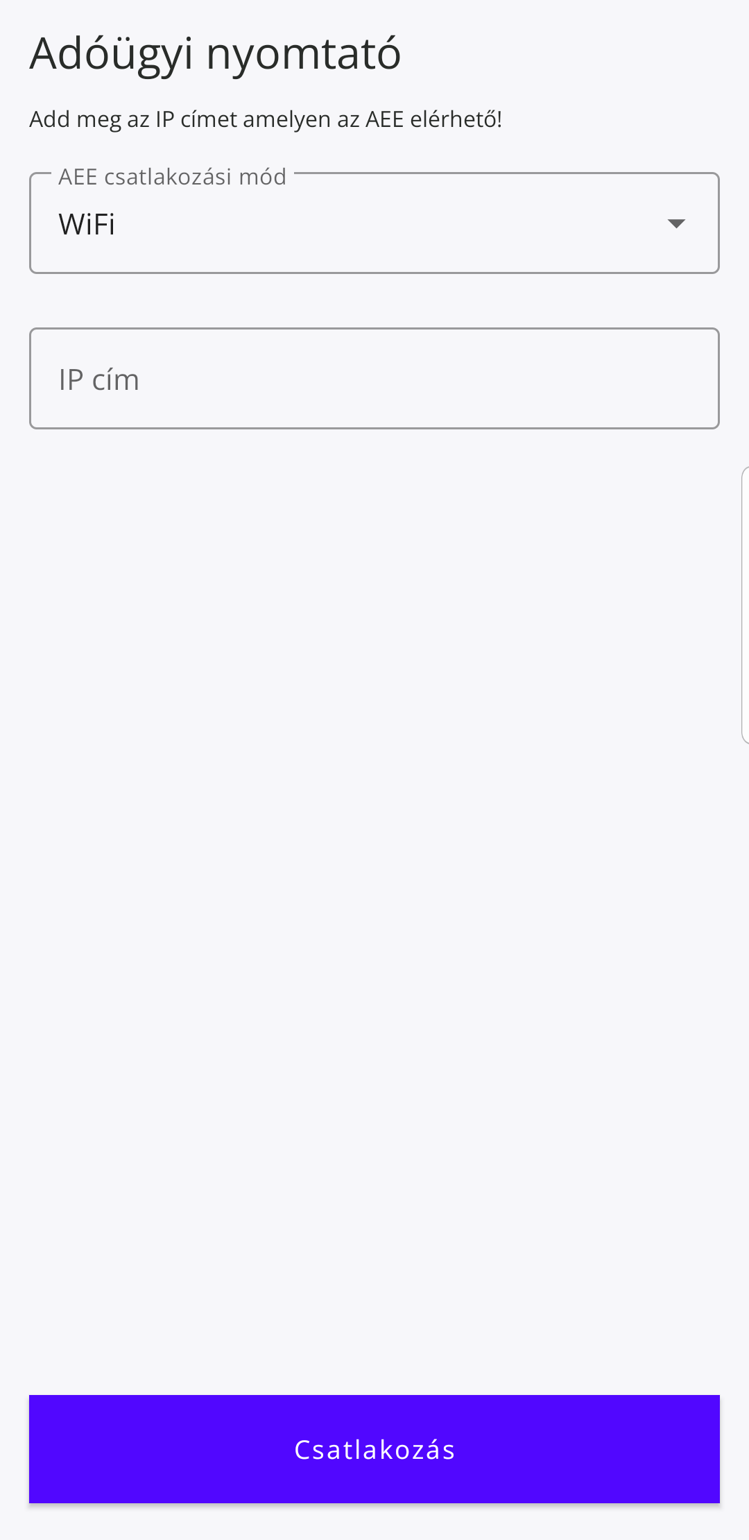 3. ábra Adóügyi nyomtató -
WiFi