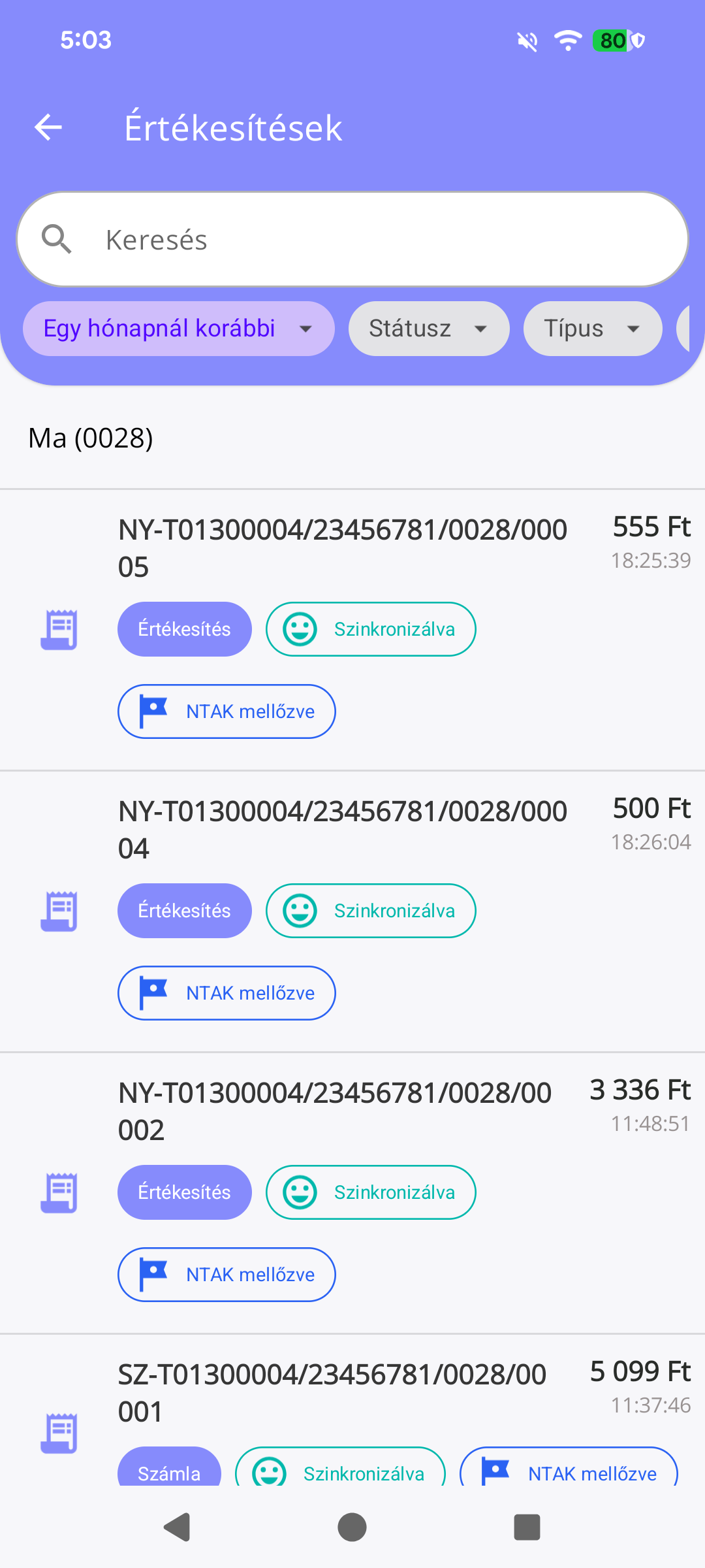 37. ábra Korábbi
értékesítések