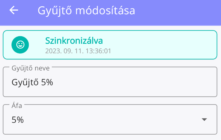 44. ábra. ÁFA gyűjtő
beállításai