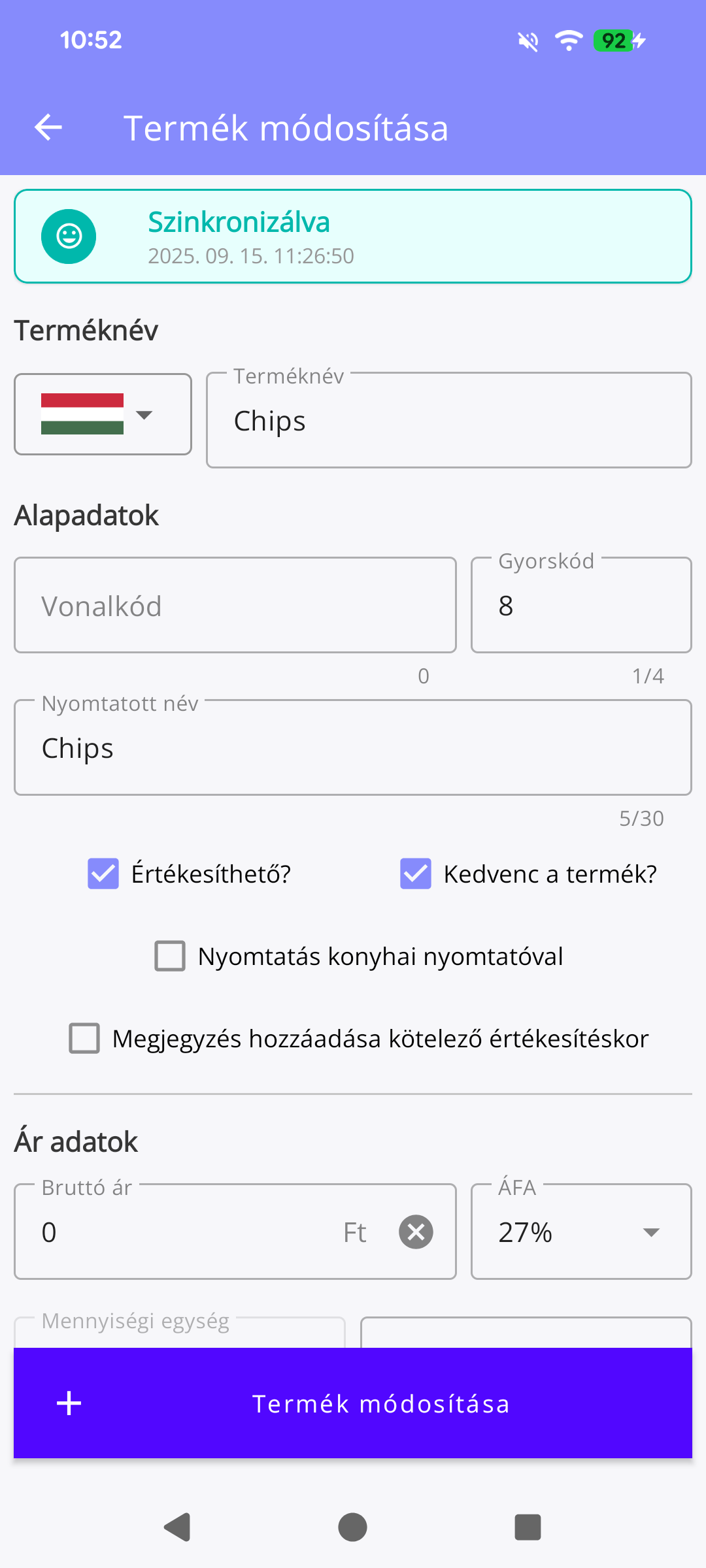 46. ábra. Cikk szerkesztő --
Alapadatok