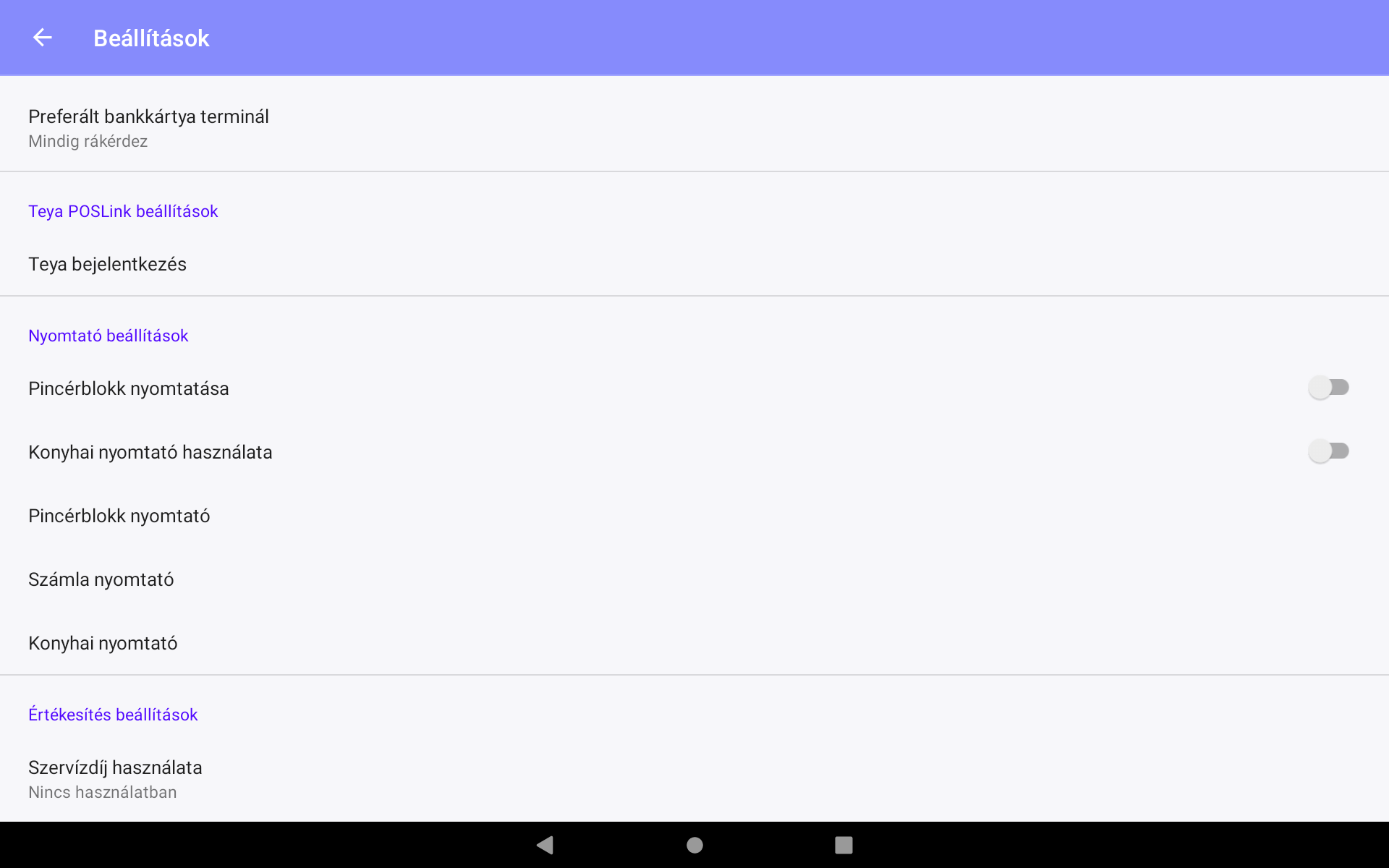 Blokknyomtató beállítása